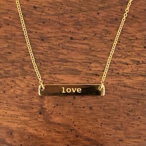 FabFitFun X Jook and Nona | Love Tag Necklace | 18” Length